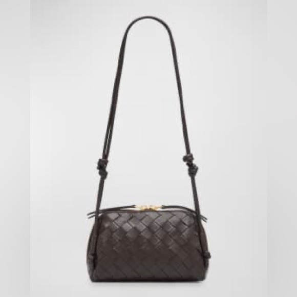 Bottega Veneta Intrecciato Nappa Leather Loop Pouch Bag in Fondant Brown - Picture 2 of 13